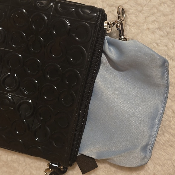 🍍🍍 LOW START 🍍🍍Coach EUC Glossy Black Wristlet - Picture 11 of 14